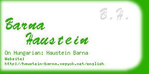 barna haustein business card